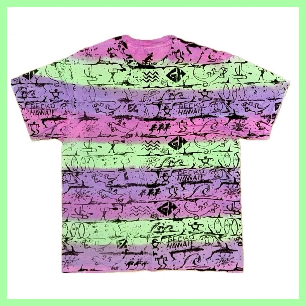 Gecko Hawaii Retro Tee 💕🏝️💫🌟